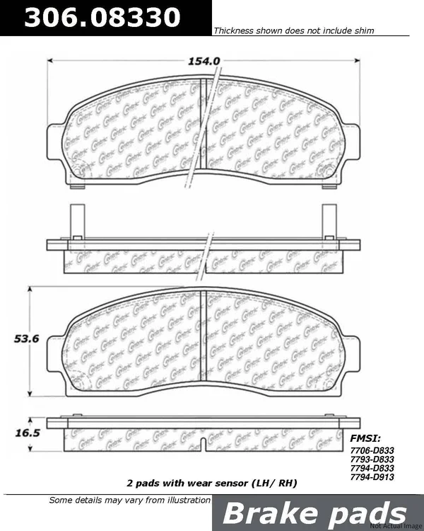 Centric Fleet Performance Brake Pad