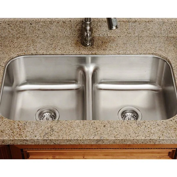 Polaris P215-16 Half Divide Stainless Steel Kitchen Sink
