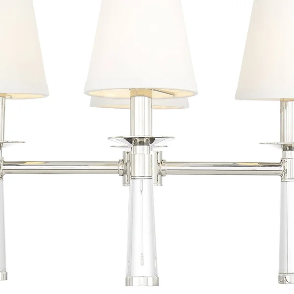 Crystorama 8864-PN Baxter 4 Light Chandelier - Polished Nickel