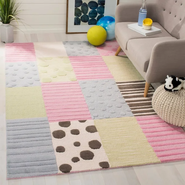 Safavieh Kids SFK322A Blue, Pink 2& x 3& Area Rug