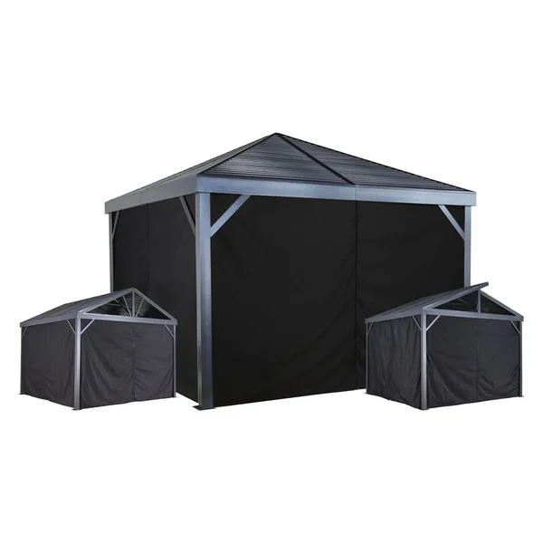 Sojag Curtains for Sanibel 8 x 8 ft Black - Gazebo Not Included