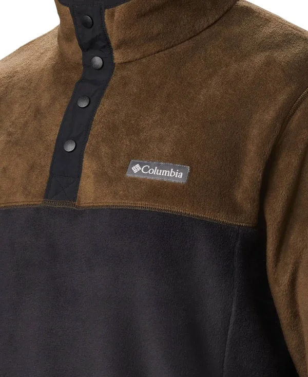 Men's Steens Mountain Half Snap Fleece Pullover Columbia Black/Olive