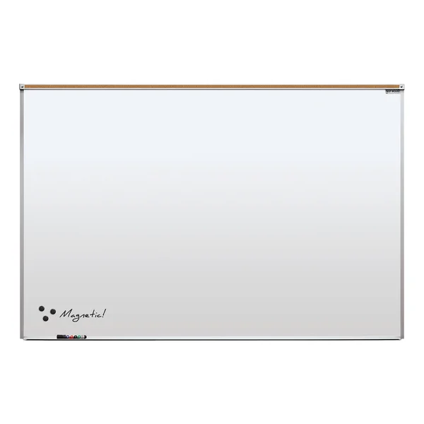 Norwood Commercial Furniture Heavy-Duty Porcelain Steel Magnetic Dry Erase Board/Whiteboard w/Aluminum Frame & Maprail 4& x