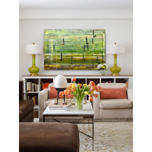 Parvez Michel 40 in. H x 60 in. W Field Shadows by Parvez Taj Printed Canvas Wall Art - Multi-Colored