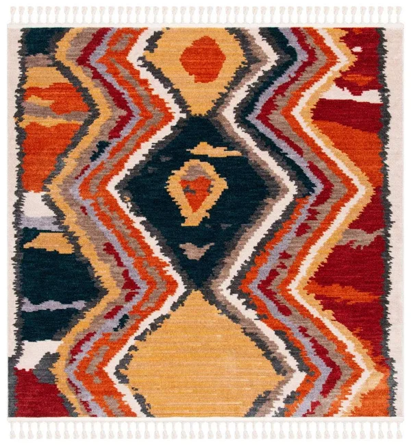 Safavieh Farmhouse 803 Area Rug, Yellow, Red, 5&0x22 x 7&3x22 Rectangle