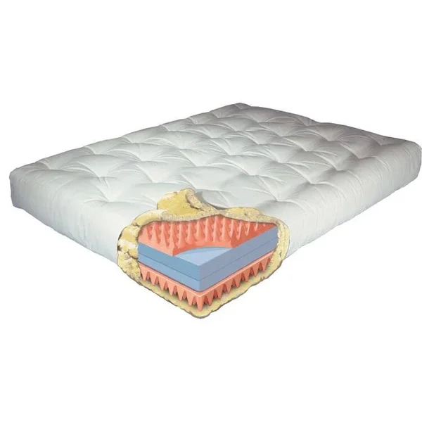 9x22 Moonlight #614 King Tan Microfiber Futon Mattress Quantity 1, Material Cotton, Color Tan Microfiber - Gold Bond - 0614G0-01