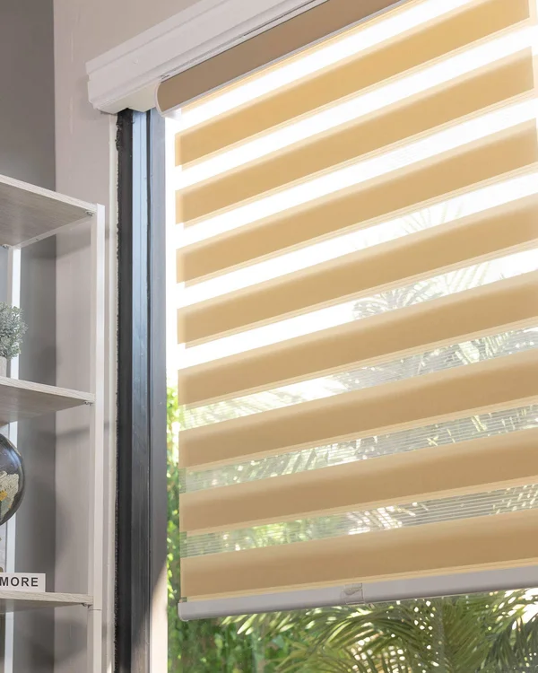 Chicology Everyday Cordless Zebra Shades, Light Filtering - 67x22W x 72x22H - Basic Pearl