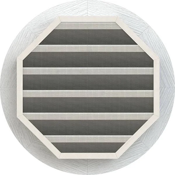 Ekena Millwork GVWRO12X1200RFPWR 12x22W x 12x22H Round Gable Vent (17x22W x 17x22H Frame Size): Primed, Functional, Rough Sawn W