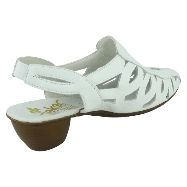 Rieker 43779-81 White Leather Womens Sandals 38 EU