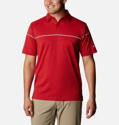 Columbia Omni-Wick Breaker Polo Shirt - Intense Red - Size: XL