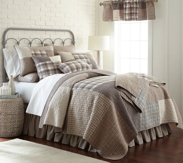 Donna Sharp 3 Piece Smoky Square Quilt Set - King, Cotton
