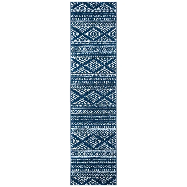 Safavieh Tulum Bora Moroccan Boho Rug - 9& x 9& Square - Ivory/Navy
