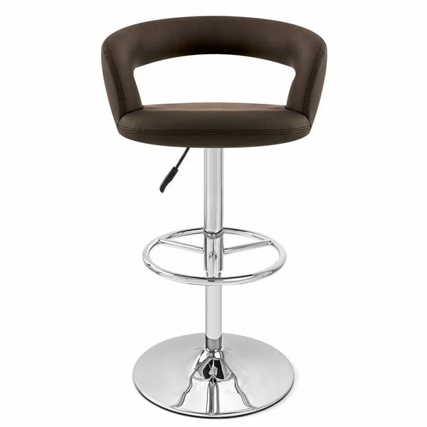 Zuri Furniture Brown Monza Adjustable Height Swivel Armless Bar Stool