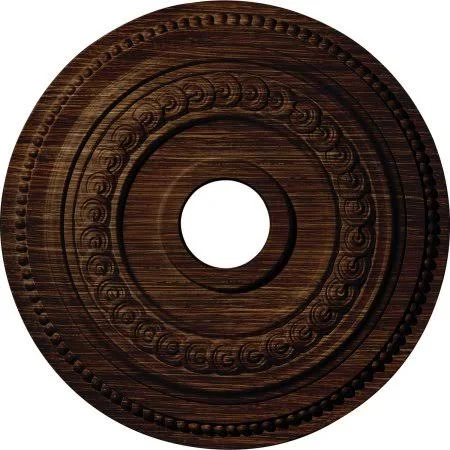 18x22OD x 3 3/8x22ID x 7/8x22P Oldham Ceiling Medallion (Walnut), Brown