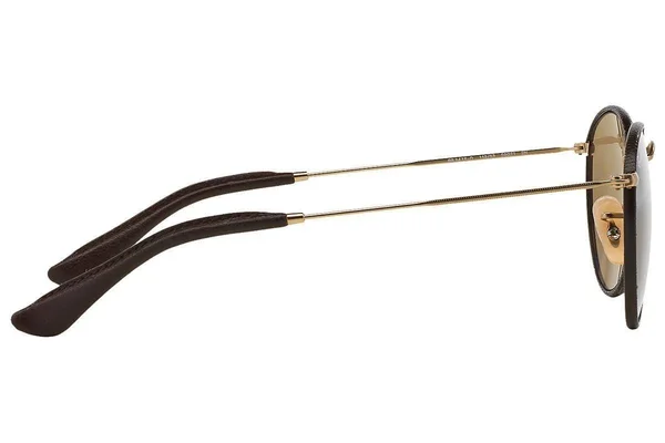 Ray-Ban Round Craft RB3475Q Sunglasses - Matte arista/brown Leather (112/53)
