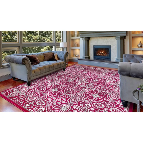 Concord Global Jefferson Athens Area Rug, Red, 5x7 ft