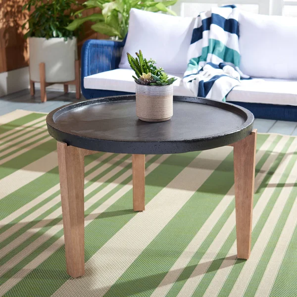 Safavieh Valton Side Table-Natural/Black
