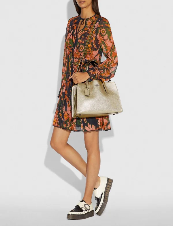 Coach Women's Metallic Leather Charlie Carryall