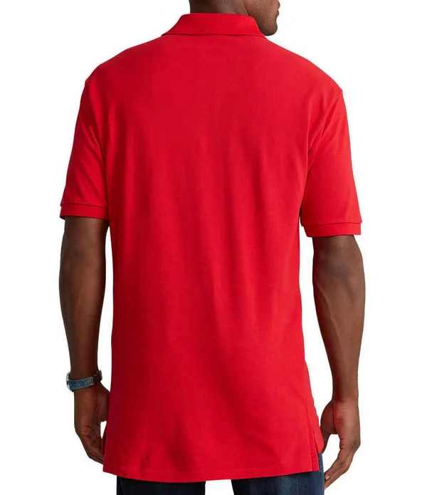 Polo Ralph Lauren Big Tall Classic-Fit Short-Sleeve Cotton Mesh Polo Shirt - Mens, 2XB, Medieval Blue Heather