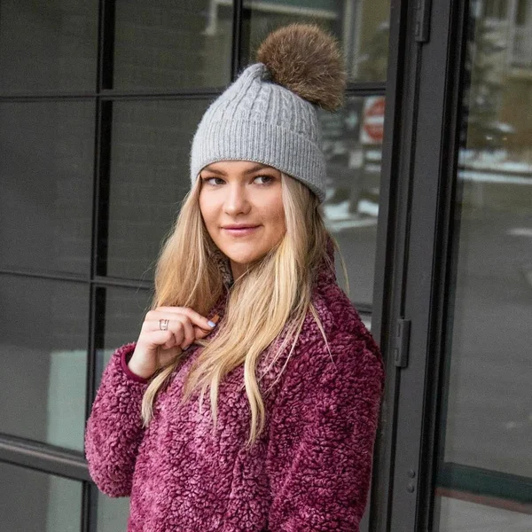 The Victoria Sherpa Pullover in Gray by Nordic Fleece