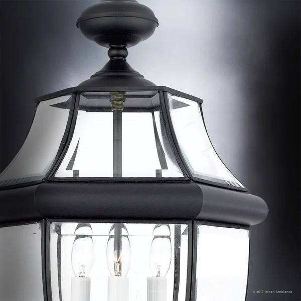 Urban Ambiance Luxury Colonial Outdoor Post Light, Large Size: 23 inchh x 12.5 inchw, with Tudor Style Elements, Versatile Desig