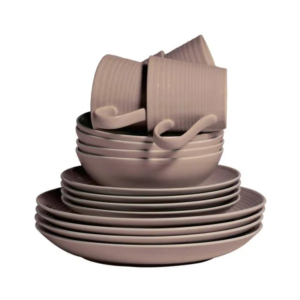Gordon Ramsay by Royal Doulton Maze Stoneware 16 Piece Dinnerware Set - Blue