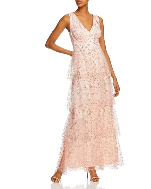 Laundry by Shelli Segal Womens Sequin Tiered Formal Dress