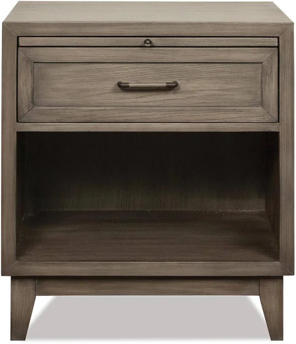 Riverside Furniture Vogue 1 Drawer Nightstand in Gray Wash