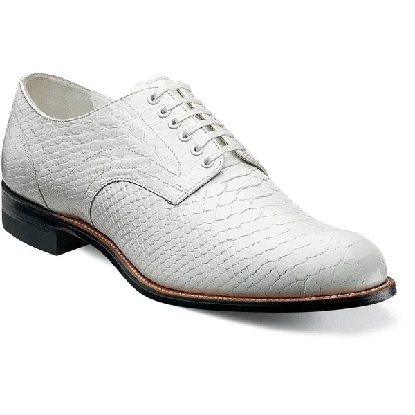 Stacy Adams Madison Anaconda Men's Oxford - White Size 9