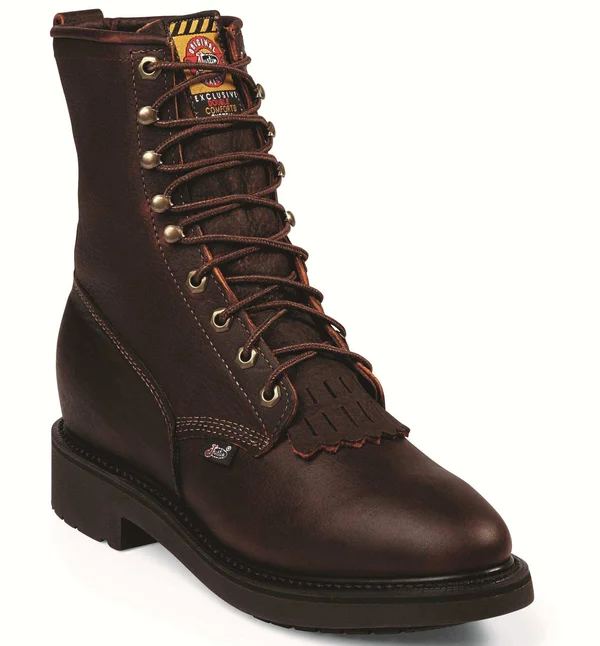 Justin Men's Conductor Briar Lace-Up Work Boots - 761 - Size 6.5