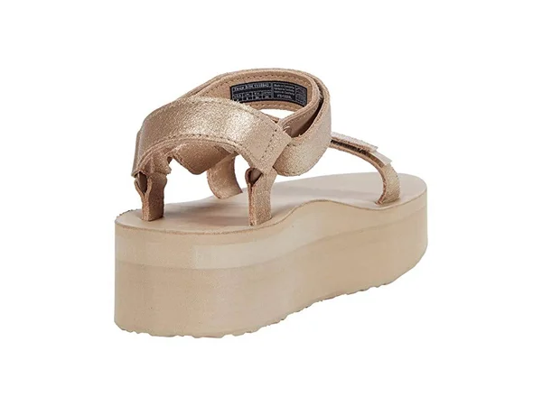 Teva Women's Flatform Universal Leather - Metallic Champagne - 9