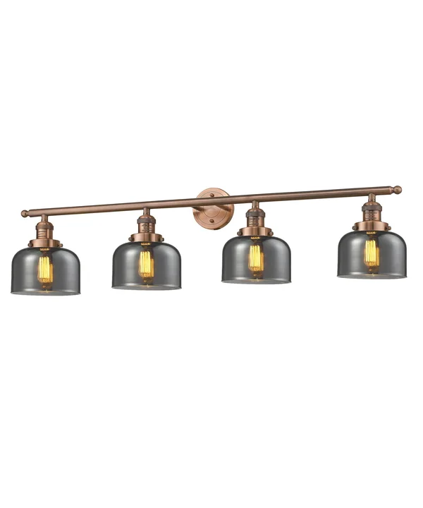 Innovations Lighting Large Bell 44 inch Wide Bath Vanity Light 215-AC-G73 Bath Vanity Light in Antique Copper