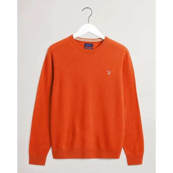 Gant Super Fine Lambswool Crew Neck Sweater - Orange