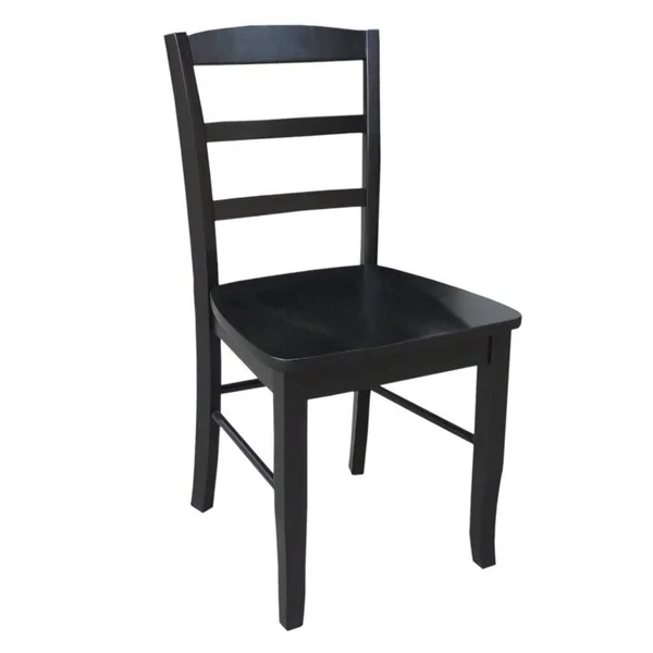 International Concepts Madrid Ladderback Chair-Color: Java - Quantity: Set of 2, Brown