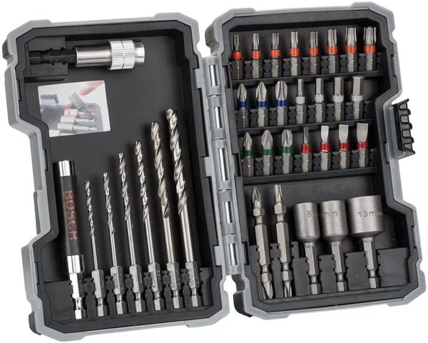 Bosch 2607017328 Drill and Screwdriver Bit Set, Grey