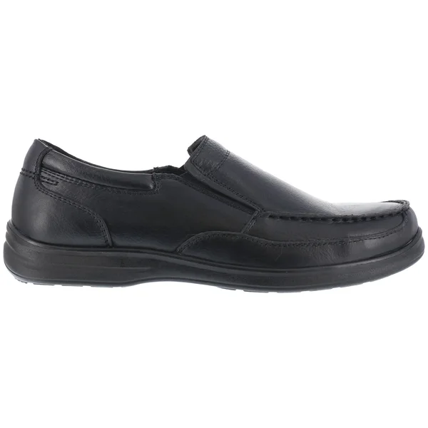 Florsheim Work Men's FS208 Wily Steel Toe ESD Slip-On, Size: 4, Black