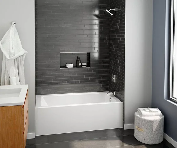 A2 6032CTMINR-AW - 60in x 32in Soaking Bathtub with Right Hand Drain
