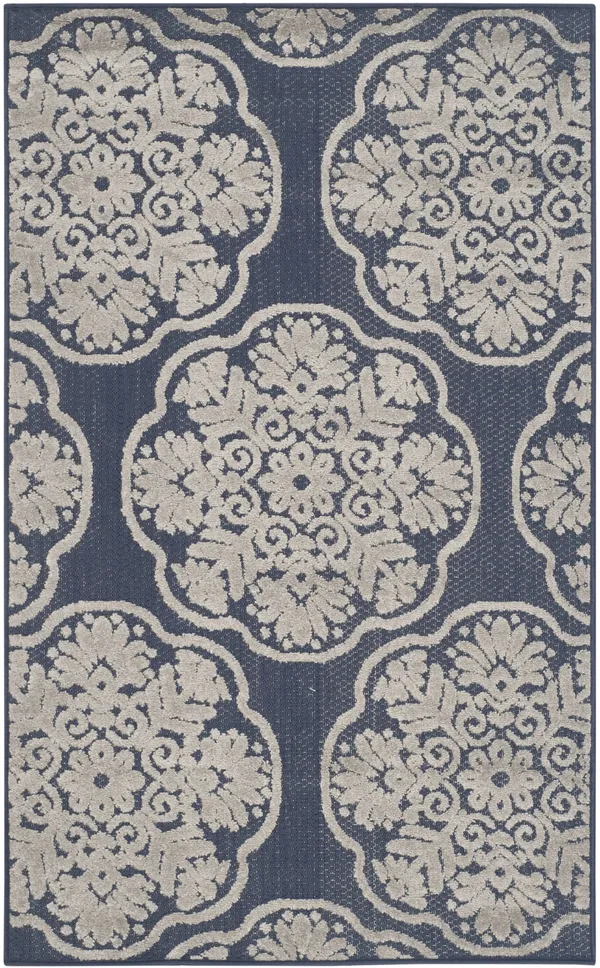 Safavieh Cottage COT911A Navy - Creme Rug 2&3x22 x 8& Runner