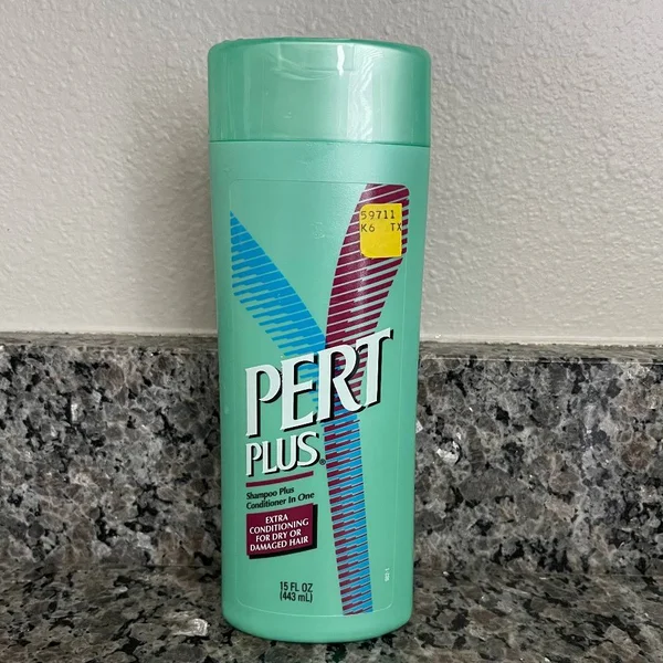 Pert Plus Hair, 1995 Pert Plus 2 in One Shampoo Plus Conditioner Extra Conditioning, 15 oz New, Color: Silver/White, Size: Os