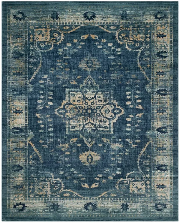 Safavieh EVK509A Evoke Navy, Gold Area Rug - 9& x 12&