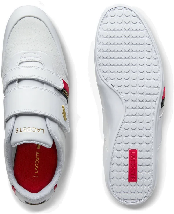 Lacoste Misano Strap 0120 1 Men's Shoes White/Red : 9 M