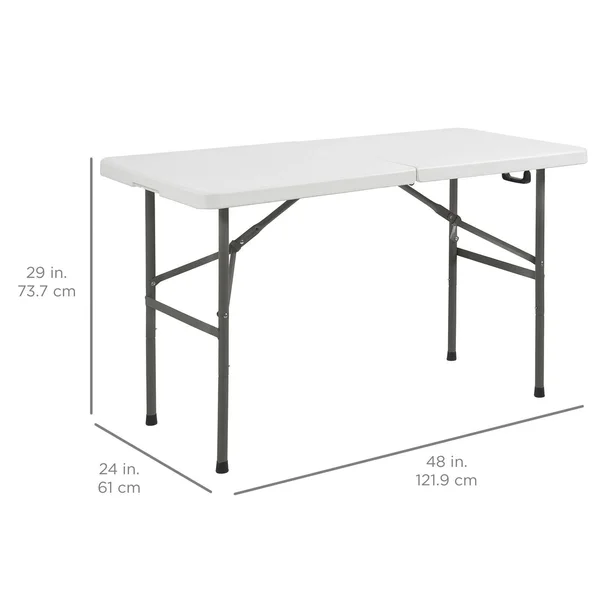 Best Choice Products Portable 4& Folding Utility Table, White