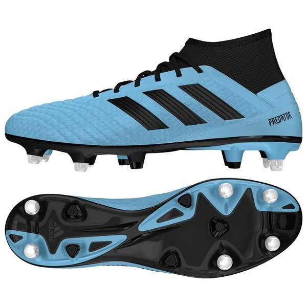 Adidas Performance Predator 19.3 Soft Ground Boots - Bright Cyan - Mens Football Boots