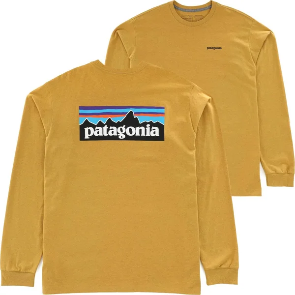 Patagonia P-6 Logo Responsibili-Tee L/S T-Shirt, Men's - Hawk Gold L