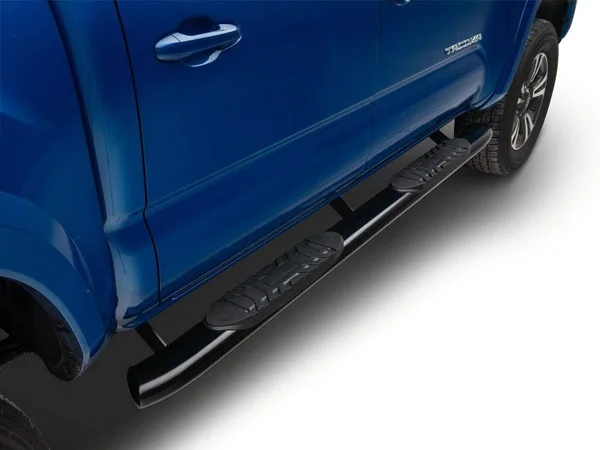 Duratrek RedRock 4x4 5-Inch Oval Bent End Side Step Bars; Black for Toyota Tacoma 2005-2020