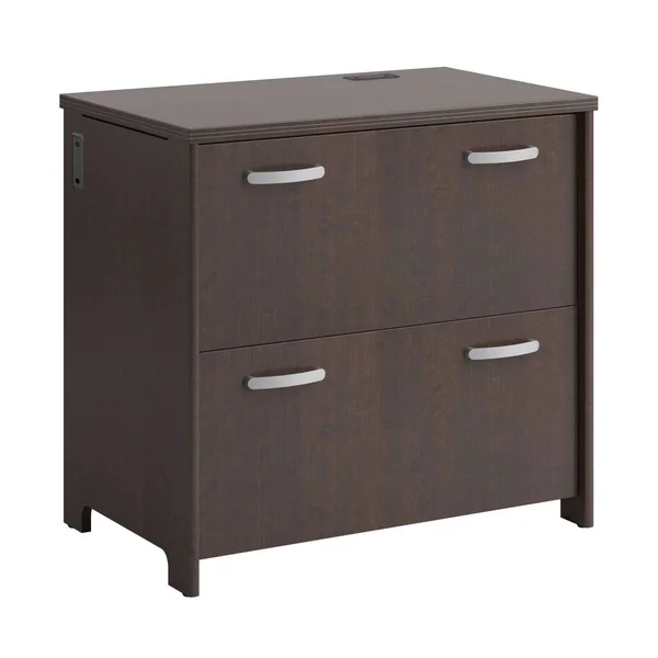 Bush Envoy 32 in 2-Drawer Lateral File Cabinet Mocha Cherry