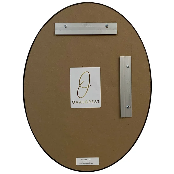 Singapore Framed Oval Mirror - Gold Leaf - 18 5/8x22x24 5/8x22