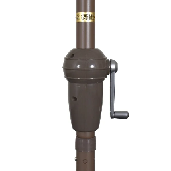 California Umbrella 9 ft. Aluminum Market Auto Tilt Bronze Patio Umbrella in Mocha Pacifica