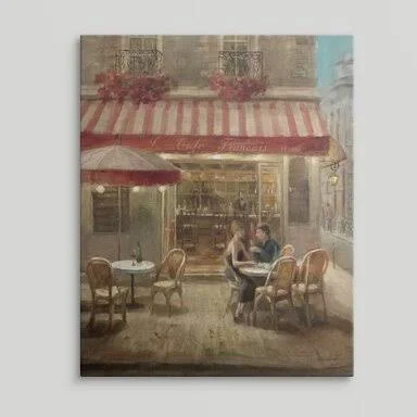 &Paris Cafe II& Danhui Nai Painting Print Winston Porter Size: 48x22 H x 38x22 W x 1.5x22 D - Format: Canvas
