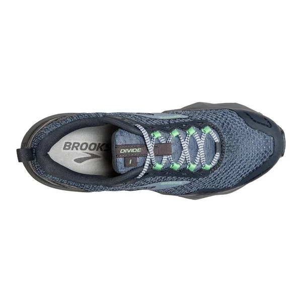 Brooks Running, Women's Divide Trail Shoes, Grey/Turbulence/Green